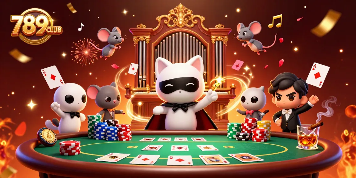 Experience the thrilling world of 789CLUB with vibrant casino action and colorful characters engaged in play.